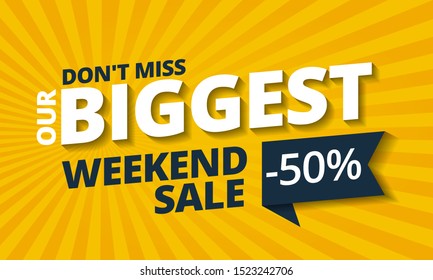 Template banner biggest sale advertising design
