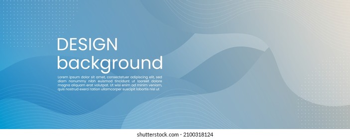 template banner with blue gradient color. design with liquid shape.