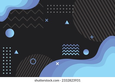 template banner with blue gradient color. design with liquid shape. Dari color background. eps 10