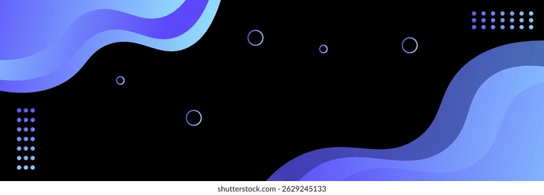 template banner with blue gradient color. design with liquid shape. Dari color background. 