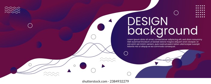 template banner with colorful abstract concept. irregular shapes, circles, squares. Abstract background designs are used for social media advertising backgrounds
