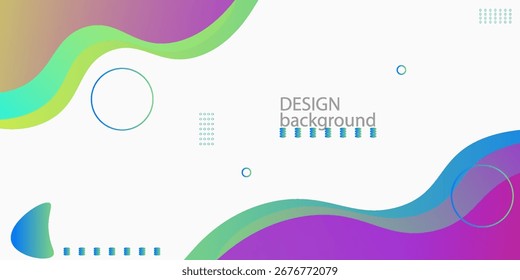 template banner with colorful liquid background design with liquid shape. vector illustration