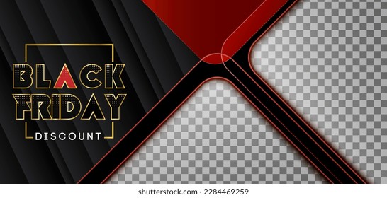 Template banner and cover ads, can use for social media, template sale with black and red color, file with layered and eps 10.