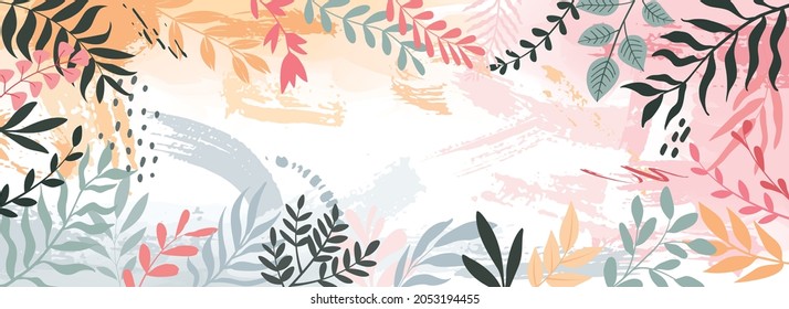 Template banner and cover for social media ad, template special promo new arrival sale.Color splash abstract background for design.