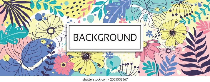 Template banner and cover for social media ad, template special promo new arrival sale.Color splash abstract background for design.