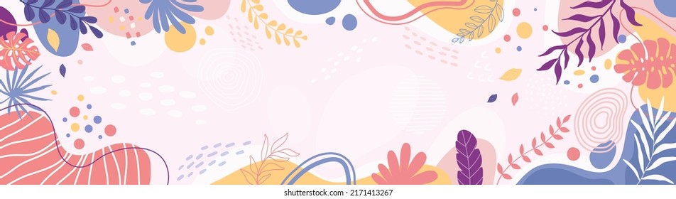 Template banner and cover for social media ad, template special promo new arrival sale.Color splash abstract background for design.