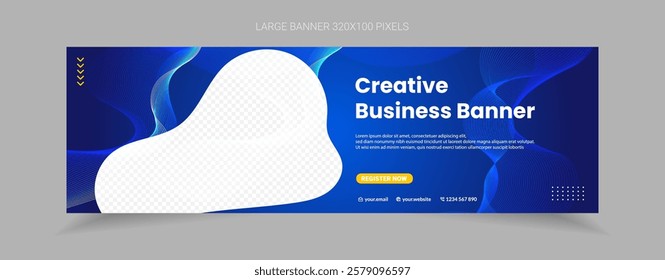 template banner design with abstract background best for promotion business in website social media and more needs.