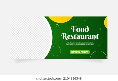 template banner design food restaurant and cafe promotion social media and website needs.