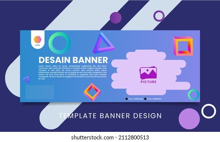 Gradiente de diseño de pancartas de plantilla. Promoción de banners de diseño