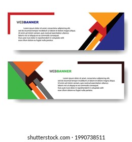 Vorlagenbanner-Design im quadratischen Stil