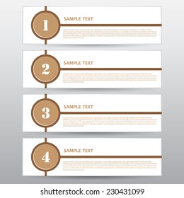 The Template Banner for Design Work, Vector Illustration