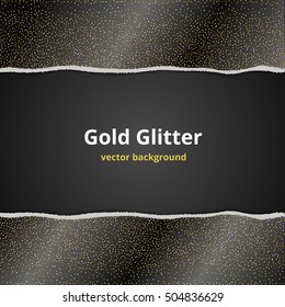 Template for banner, flyer, save the date, birthday party or other invitation with gold background. Gold glitter card design. 100% vector design template - easy to use and edit.