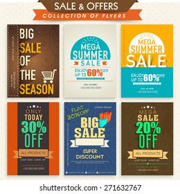 Template, banner or flyers set for Big Sale with attractive discount offers. 