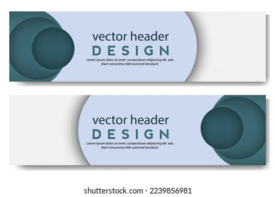 Template banner with geometric and paper cut theme. eps 10