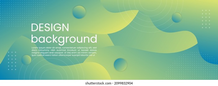 template banner with gradient color. design with liquid shape.