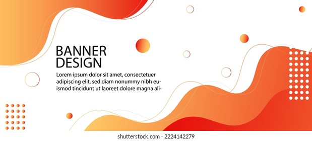 template banner with gradient color. design with liquid shape.