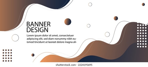 template banner with gradient color. design with liquid shape.