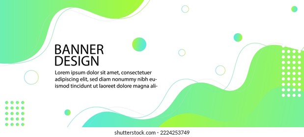 template banner with gradient color. design with liquid shape.