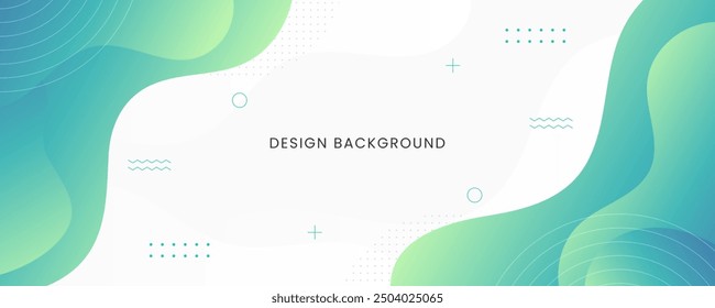 template banner with gradient color. design with liquid shape.