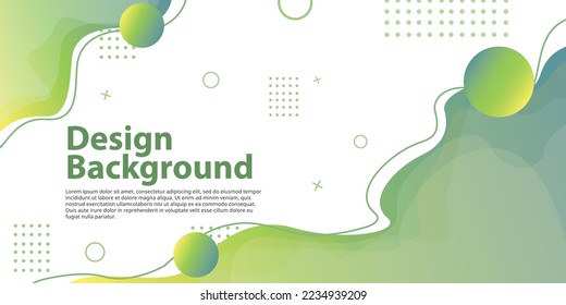 template banner with Gradient Colorful, Design with liquid shape