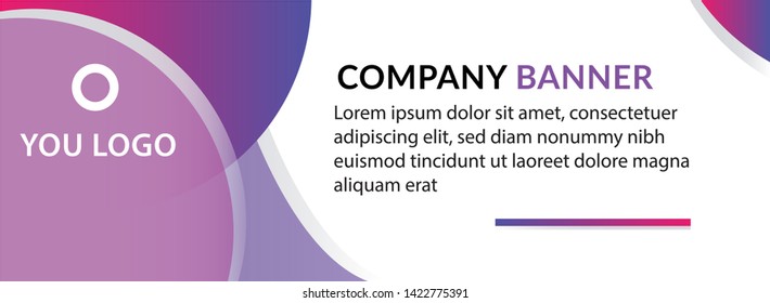 Template Banner Gradient Full Color 