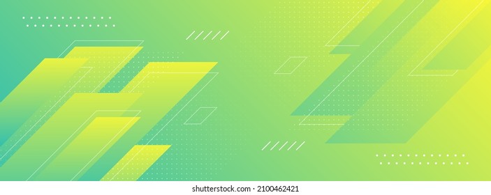 template banner with green gradient color. design with liquid shape.