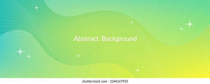 Template banner with green gradient color. design with liquid shape and line. Abstract gradient background.