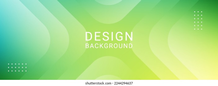 Template banner with green gradient color. design with liquid shape and line. Abstract gradient background.