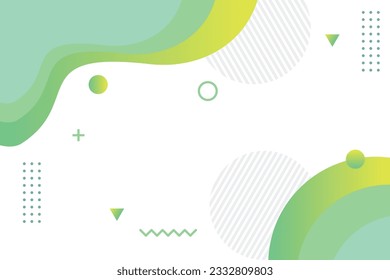template banner with green gradient color. design with liquid shape. eps 10