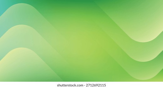 Anuncio de Plantilla con color degradado verde. diseño con forma y línea líquida. Ilustrador de diseño Abstractas