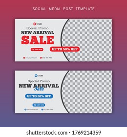 Template banner for post social media