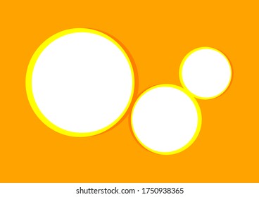 rectángulo de banner de plantilla a4 naranja y círculo en blanco para fondo