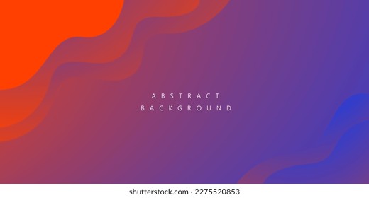 template banner with red and blue gradient color background. design with wave concept.