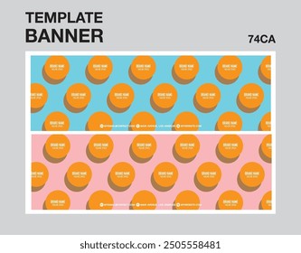 Template Banner Retro Design Style, Retro banner template