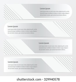 template banner set    white color