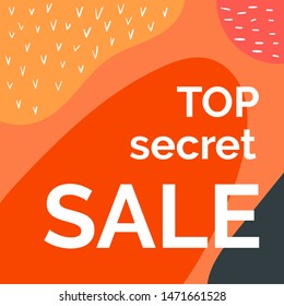 Template, banner for social media post promotion. Geometric square background with text space, abstract elements. Sale, discount promo, email, newsletter layout set