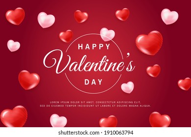 Template Banner Valentines Day Background