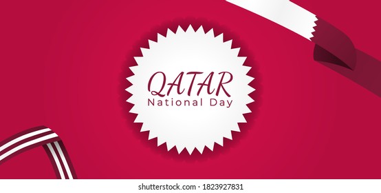 template banner website greeting qatar national day