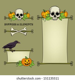 template banners and elements. happy halloween