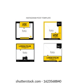 Template banners sales to the post social media can be used to health, food, and fashion
