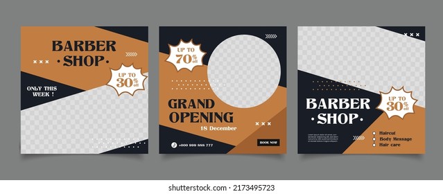 Template for barbershop  premium vector