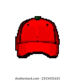 template baseball cap game pixel art retro vector. bit template baseball cap. old vintage illustration