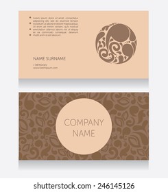 template for beautiful business card, vector illustration