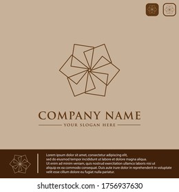 template of beauty logo design, with simple flower icon 