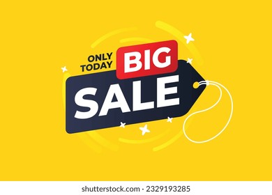 Template big sale with yellow background 