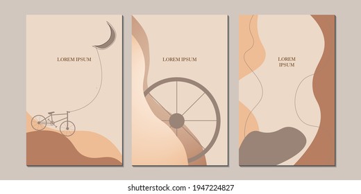 Template with bike and moon icons on it.