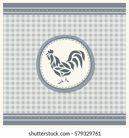 Template with bird. Vector illustration in vintage style