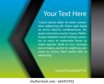 Template Black, Blue and Green Pattern