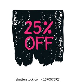 Template for Black Friday or Cyber Monday sale. Design element for poster, card, leaflet, price tag or banner. Vector illustration.