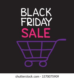 Template for Black Friday Day. Design element for poster, card, leaflet, price tag or banner. Vector illustration. Big sale.